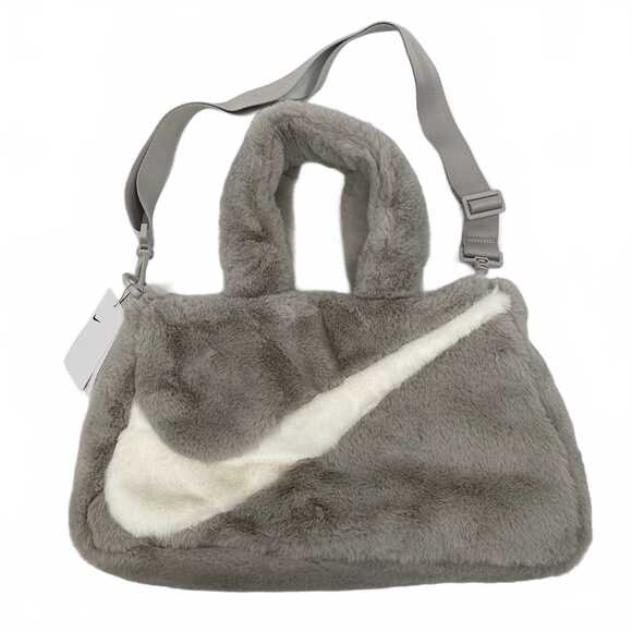 Nike Handbags - Nike Gray White Fuzzy Tote Bag | Nylon & Polyester Tote, OS